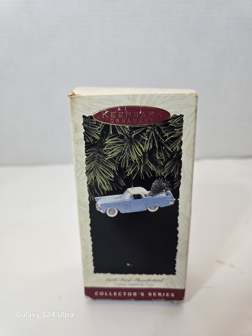 Hallmark Blue and White 1956 Ford Thunderbird Keepsake Ornament